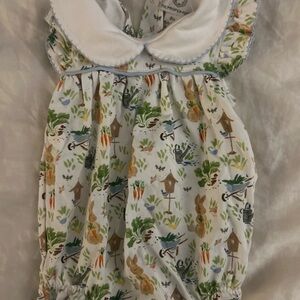 Sweet Bunny Garden Bubble with Peter Pan Collar